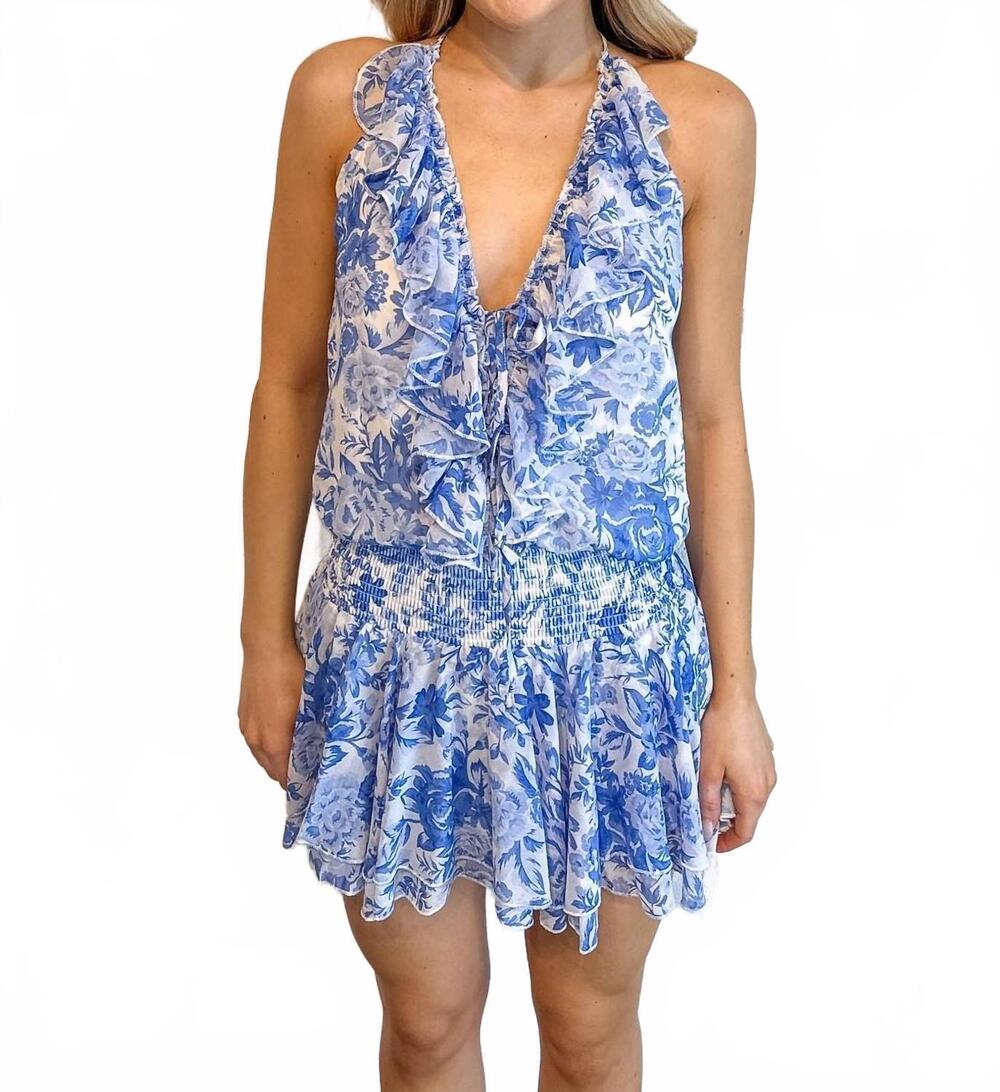 NEW SKY TO MOON spring to summer mini dress in blue